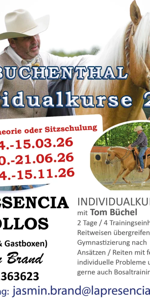 Tom Büchel Individualkurse 2026 auf La Presencia Criollos